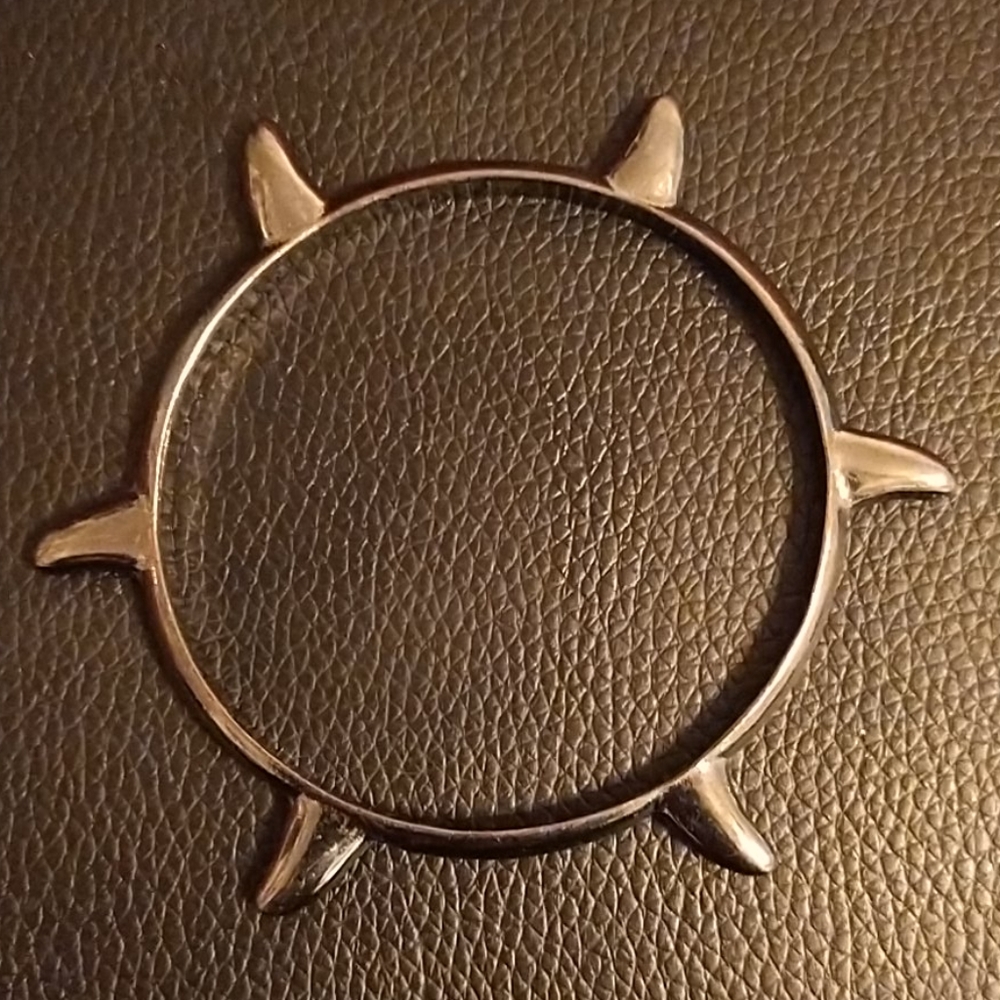 Silver Spiked Bangle